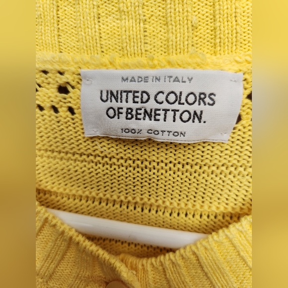 United Colors Of Benetton Yellow Knit Cardigan - Picture 4 of 6